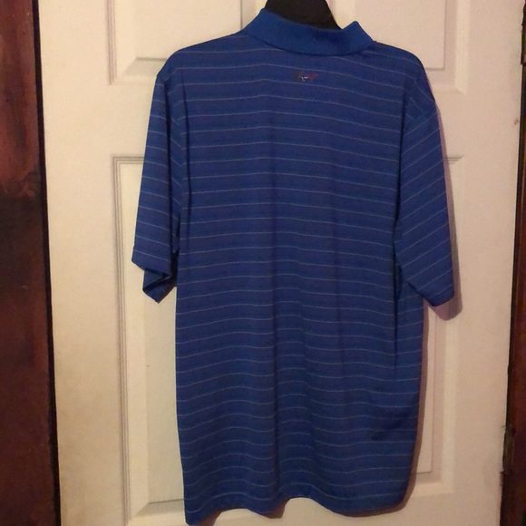 Greg Norman Blue Red Yellow Black Striped Golf Jersey Knit Polo Mens Large L - Picture 9 of 12